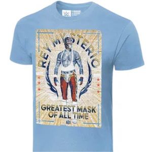 Authentic WWE Rey Mysterio youth medium kids t shirt. Never worn blue